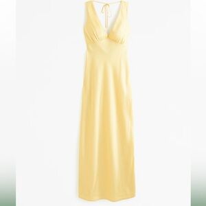 Abercrombie Plunge Cowl Back Maxi Dress
